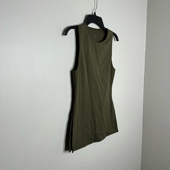 Alo Yoga Olive Green Softsculpt Precision Full Length Bra Tank - Picture 5 of 10